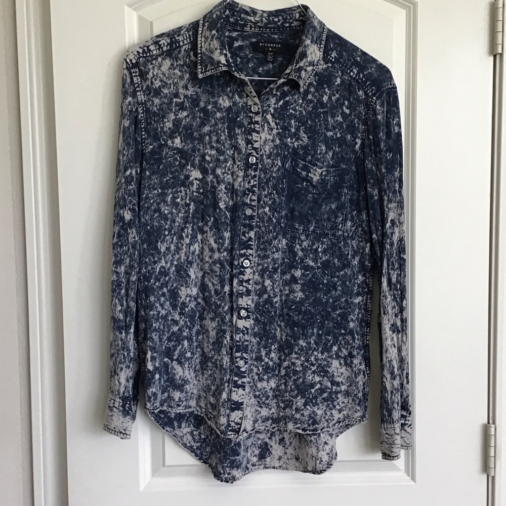 ByCorpus Blue Tan Blouse